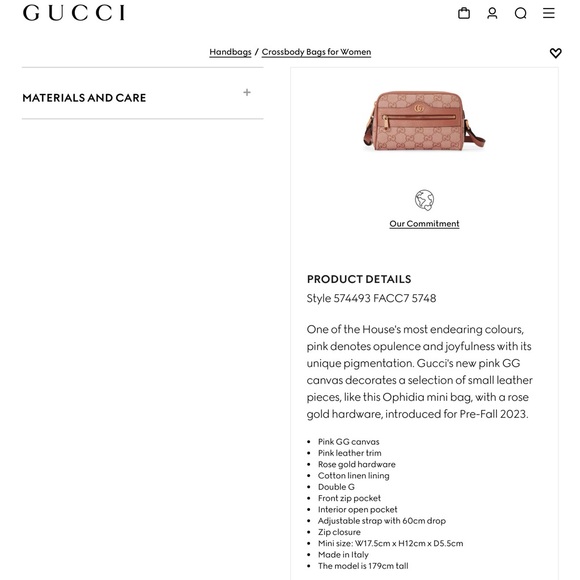 Gucci Ophidia Mini Bag Pink GG Canvas and Leather